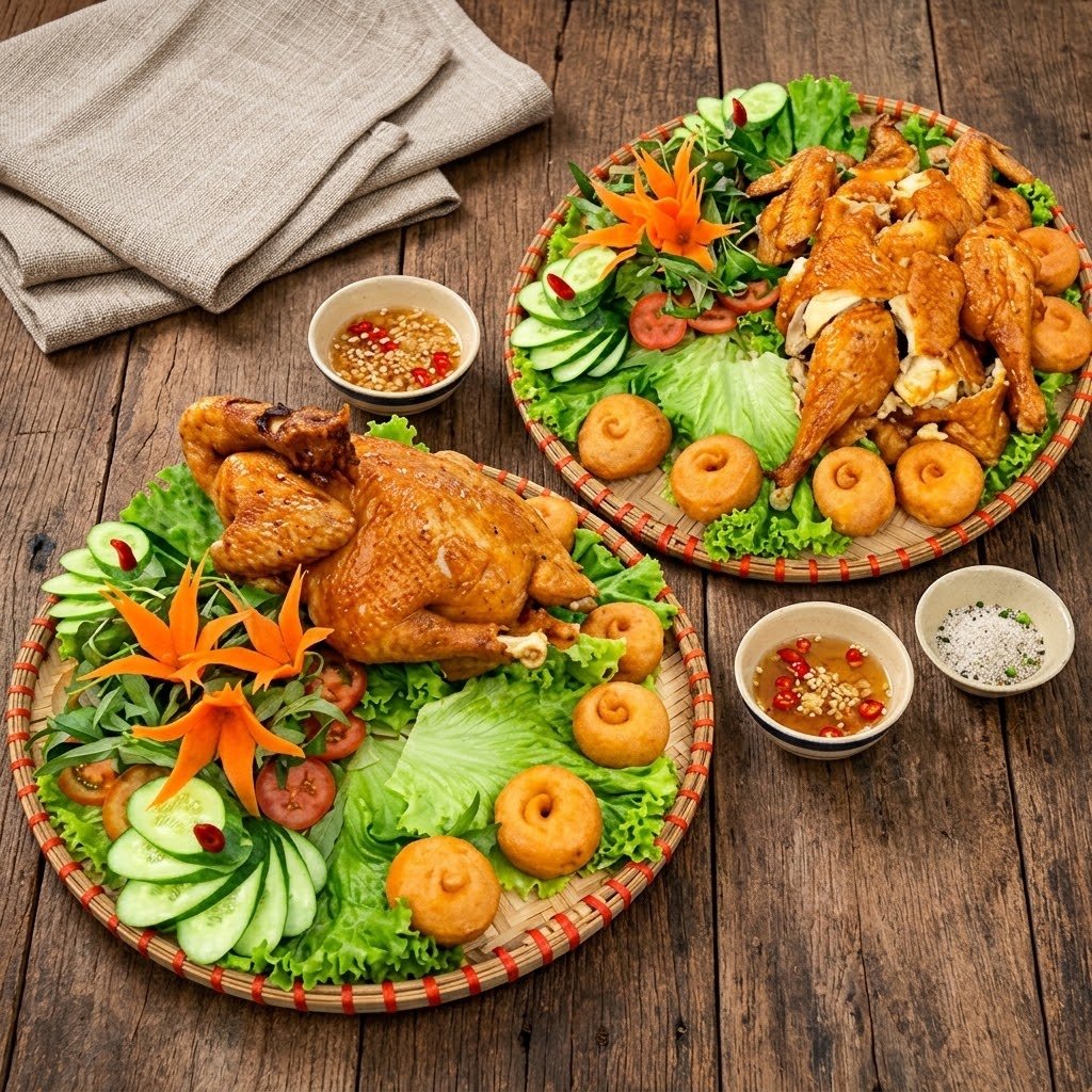GÀ TA QUAY BÁNH BAO CHIÊN