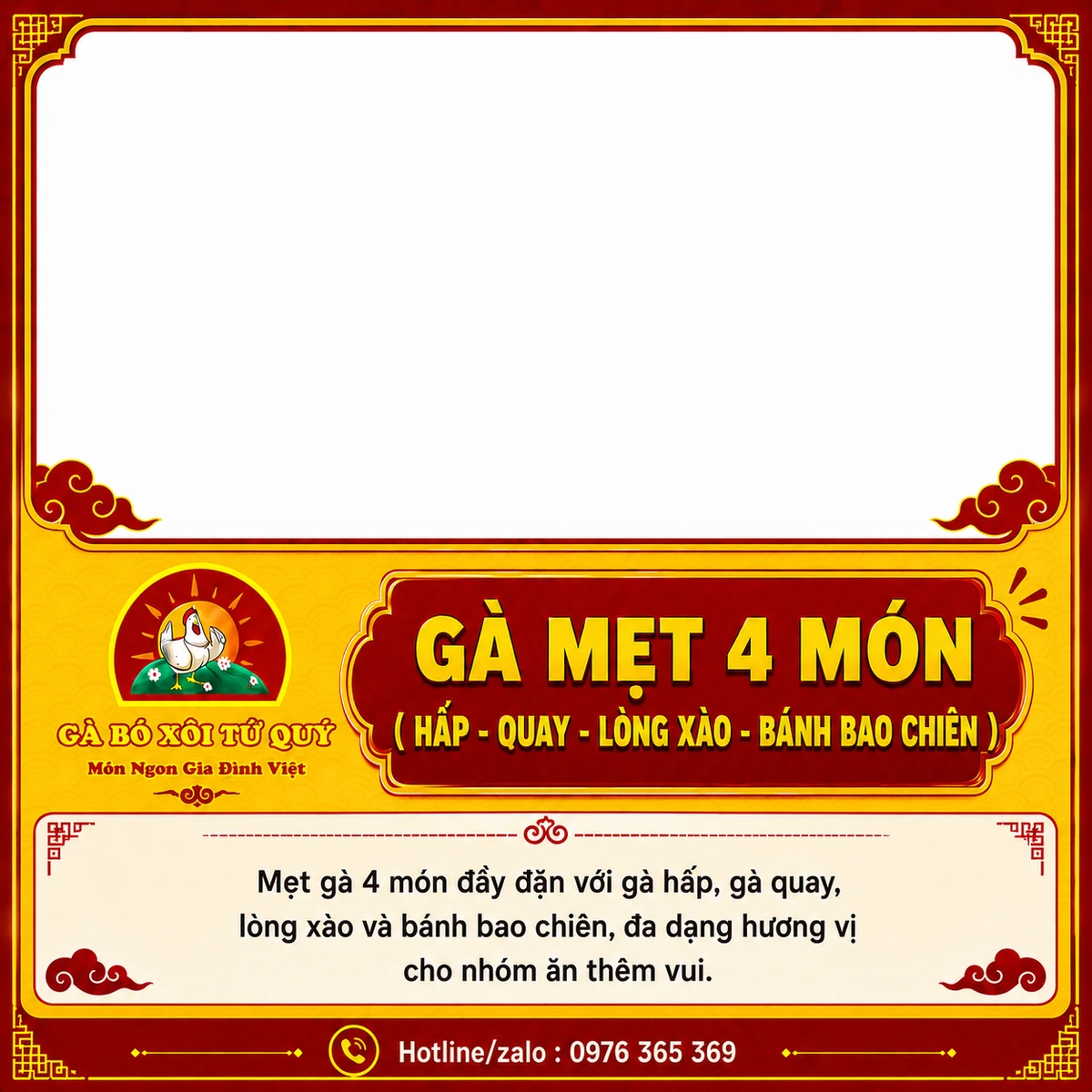 GÀ MẸT 4 MÓN TỨ QUÝ